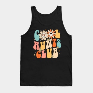 Cool Aunt Club Groovy Retro Funny Aunt Club Aunties Tank Top